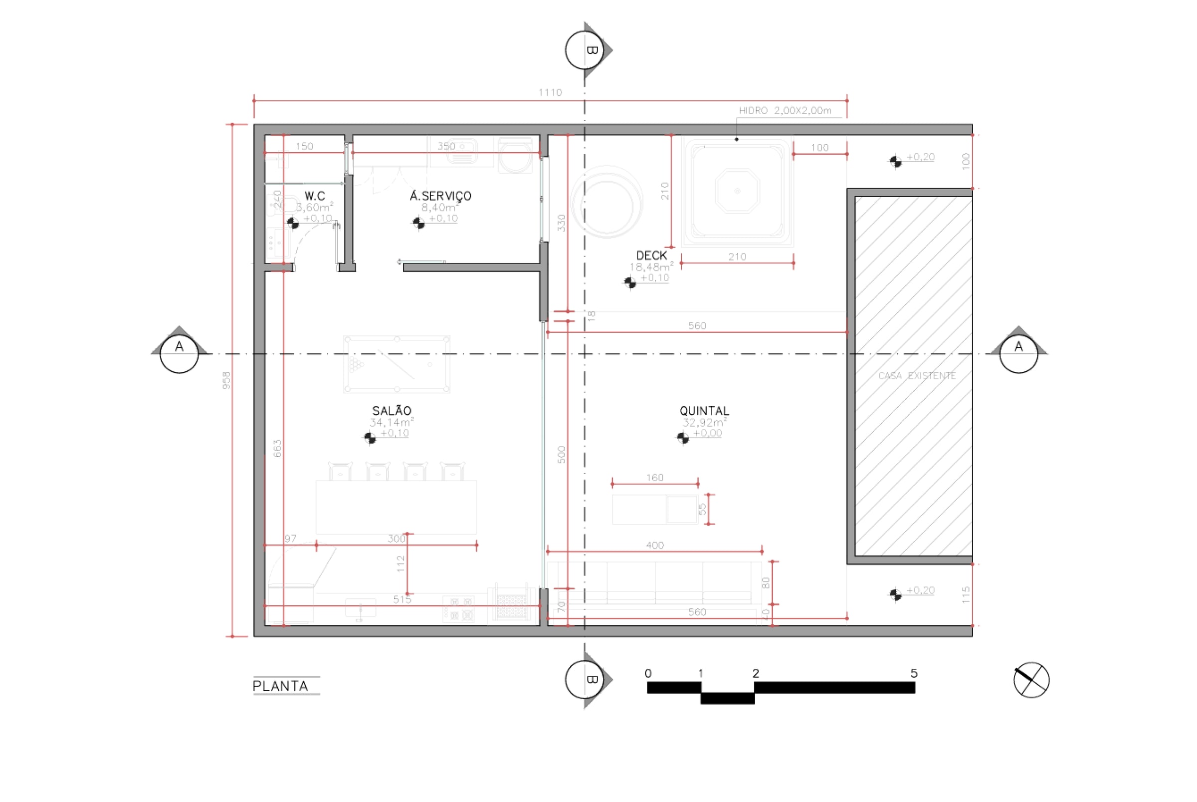 Planta baixa — Área Gourmet G&J