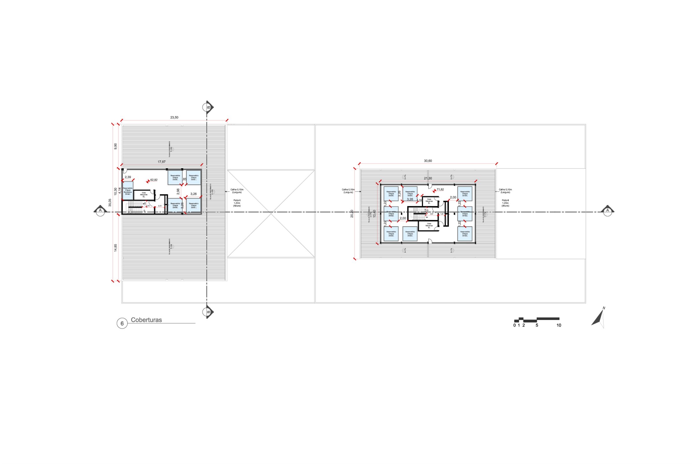 Planta de coberturas — Multifuncional Eixo Oratório